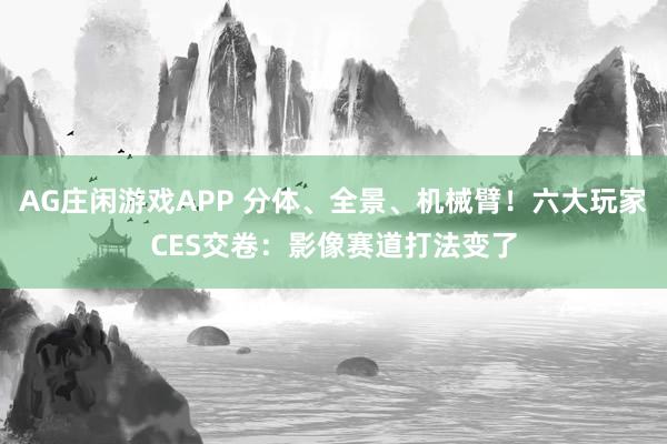 AG庄闲游戏APP 分体、全景、机械臂！六大玩家CES交卷：影像赛道打法变了